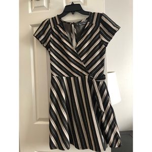 Macy's 'Crystal Doll' Juniors Black and Gold Dress